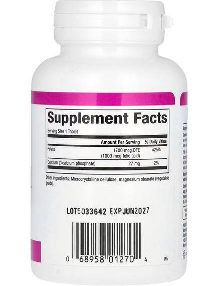 Natural Factors Фолієва Кислота 1000 мкг 90 таблеток, зображення 2