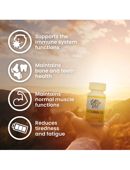 Ultra Vit Вітамін D3 4000 IU 120 м'яких капсул, зображення 3