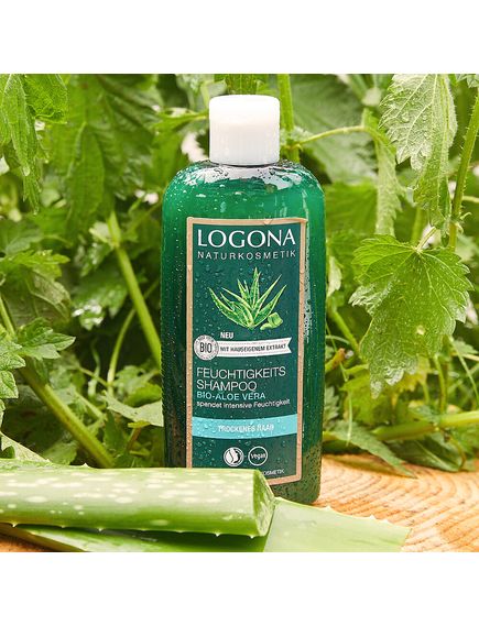 Logona Шампунь для зволоження волосся з органічним Алое Вера 250 мл, зображення 2
