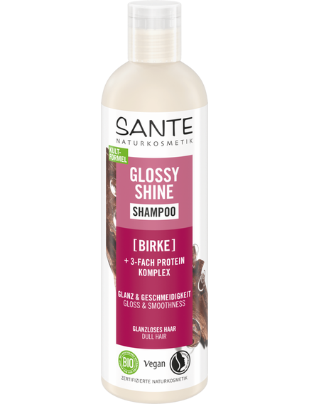 Sante Naturkosmetik Біо Шампунь для блиску та сяючого волосся з березовим листям Glossy Shine 250 мл