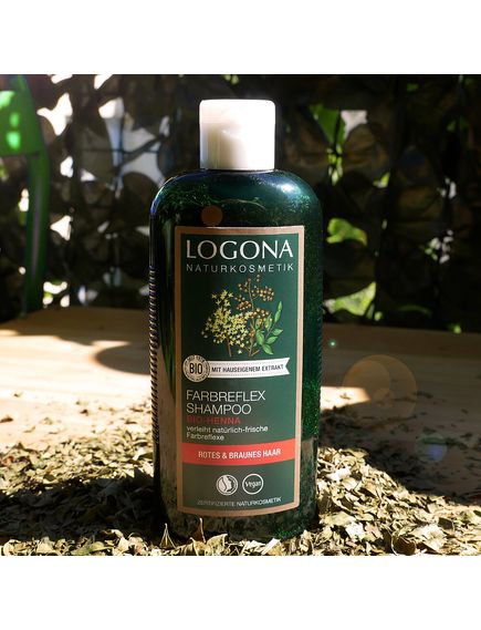 Logona Шампунь для фарбованого волосся червоно-коричневого з органічною Хною 250 мл, зображення 2