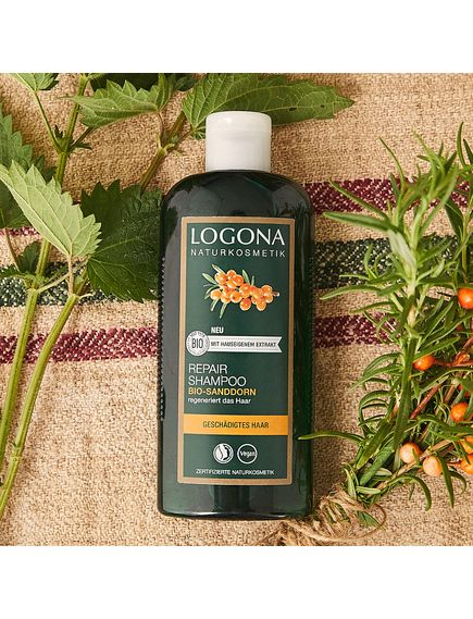 Logona Шампунь для відновлення волосся з органічною Обліпихою 250 мл, зображення 2
