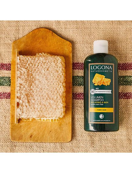 Logona Шампунь для об'єму з Пивом та органічним Медом 250 мл, зображення 2