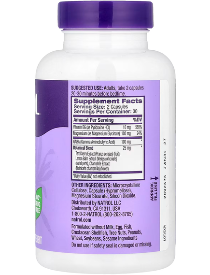 Natrol Добавка для сну та відновлення без мелатоніну 60 капсул, зображення 2