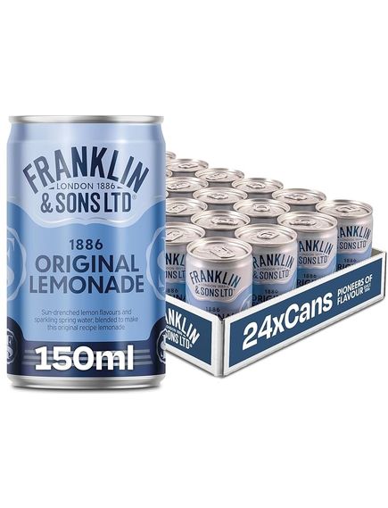 Franklin & Sons Напій Лимонад 1886 Original Lemonade б/а сильногазований упаковка 24шт*150 мл, зображення 2