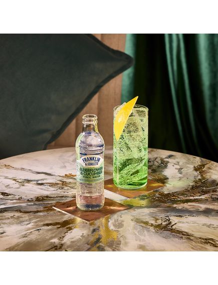 Franklin & Sons Напій Тонік Бузина-Огірок Elderflower & Cucumber Tonic Water б/а сильногазований упаковка 24шт*200 мл, зображення 5