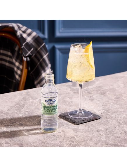 Franklin & Sons Напій Тонік Бузина-Огірок Elderflower & Cucumber Tonic Water б/а сильногазований упаковка 24шт*200 мл, зображення 2