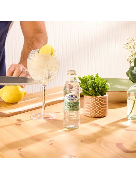 Franklin & Sons Напій Тонік Бузина-Огірок Elderflower & Cucumber Tonic Water б/а сильногазований 200 мл, зображення 3