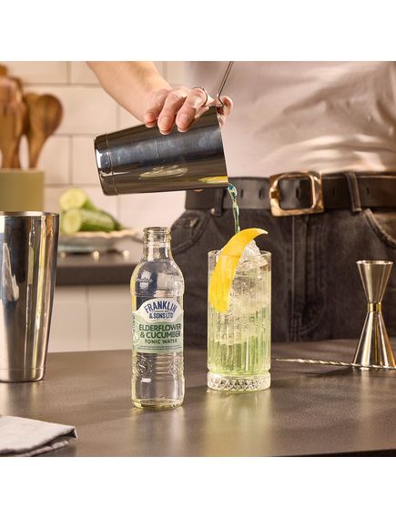 Franklin & Sons Напій Тонік Бузина-Огірок Elderflower & Cucumber Tonic Water б/а сильногазований 200 мл, зображення 4