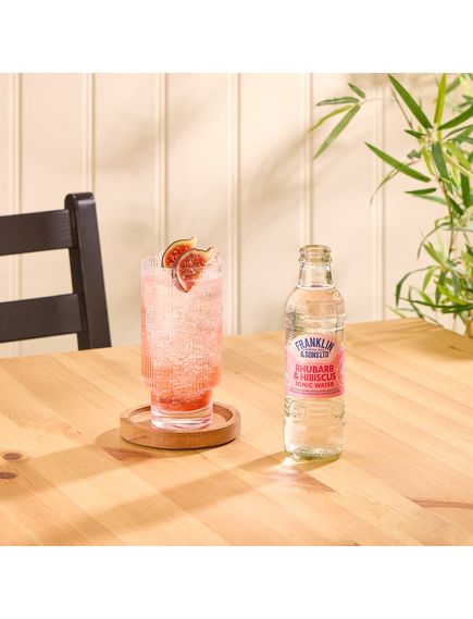 Franklin & Sons Напій Ревінь та Гібіскус Rhubarb & Hibiscus Tonic Water б/а сильногазований упаковка 24шт*200 мл, зображення 5