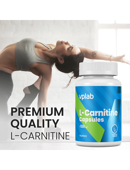 VPlab L-Carnitine L-Карнітин 1500 мг 90 капсул, зображення 2