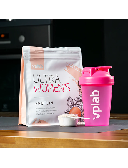 VPlab Спортивний шейкер-блендер з кулькою для змішування напоїв 500 мл, Основний колір: Рожевий, зображення 2