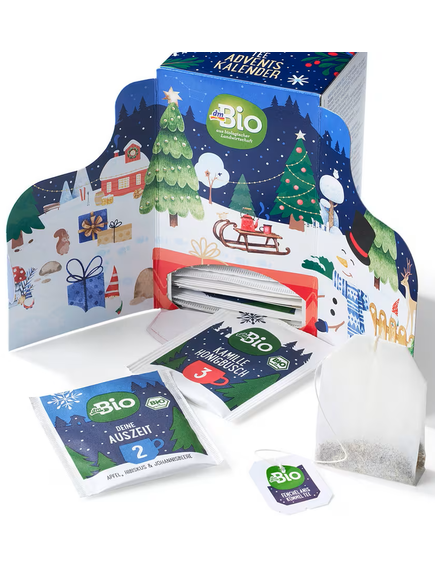 Адвент Календар 2025-2026 dmBio Чай органічний 24 пакетика-саше, зображення 3