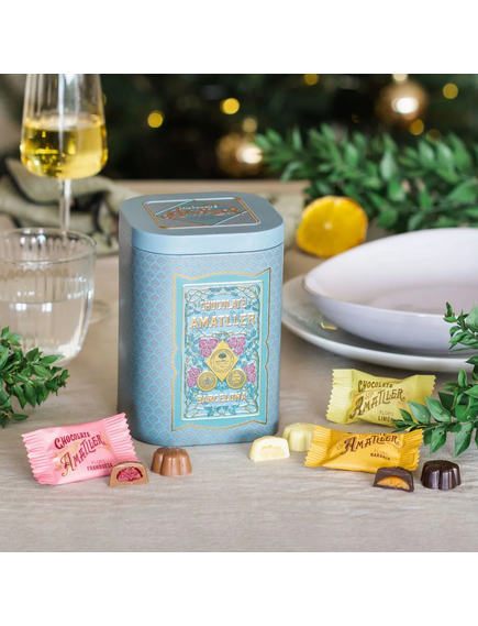 Amatller Цукерки шоколадні Асорті Фруктові в металевій банці 108 г, зображення 2
