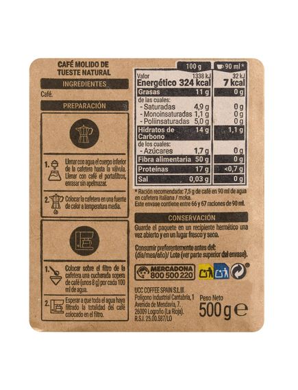 Hacendado Кава мелена Natural 500 г, зображення 2