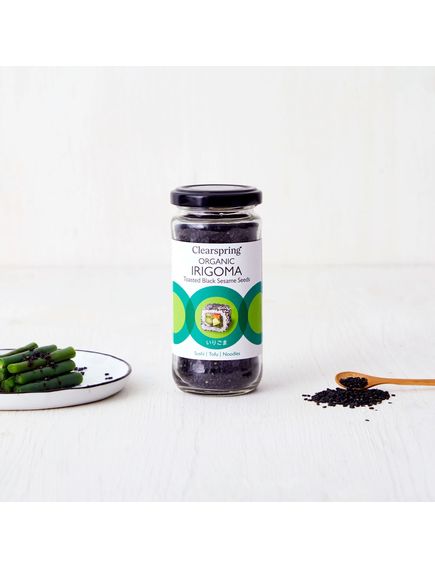 Приправа Іригома з чорного смаженого кунжуту органічна Clearspring 100 г, зображення 2