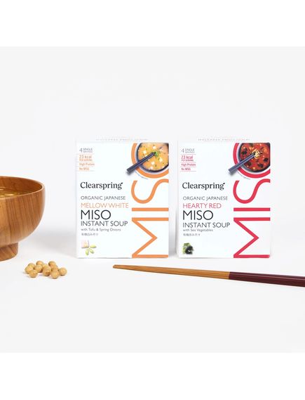 Суміш для приготування білого Місо-Супу з тофу та зеленою цибулею органічна Clearspring 4шт*8 г, зображення 2