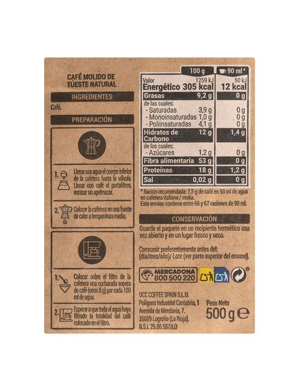 Hacendado Кава мелена Fuerte 500 г, зображення 2