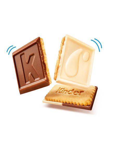 Kinder Duo Печиво в глазурі з молочного та білого шоколаду упаковка 150 г, зображення 3