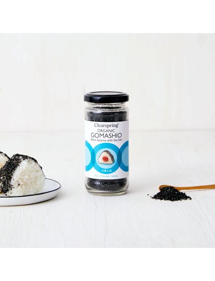 Приправа Гомасіо з чорного смаженого кунжуту з сіллю органічна Clearspring 100 г, зображення 2