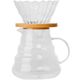 Пуровер для кави з воронкою скляний 800 мл