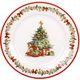 Тарілка десертна новорічна порцелянова Коник та Ялинка 19 см
