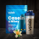 VPlab Casein & Whey Казеїн та Сироватка Білкова суміш зі смаком Ваніль 500 г, зображення 2