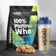 VPlab 100% Platinum Whey Протеїн сироватковий суміш зі смаком Печиво з Кремом 750 г, зображення 2